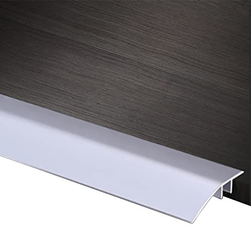 Übergangsleisten, Laminat-Bodenstreifen, Holz zu Fliesen, Übergangsschwelle aus Metall mit glattem Anstieg, für Boden, Teppich, Türen (grau)