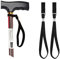 Lot de 2 sangles de poignet pour canne de marche, sangles de poignet pour accessoires de canne, sangle à clip noire pour canne de marche (noir), Noir , M