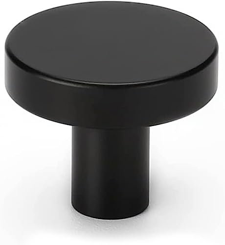LONTAN 4 Stück Schrankknöpfe Schwarz Möbelknöpfe Schwarz Matt Schubladenknöpfe Türknöpfe Küchenknöpfe Schrankknöpfe Vintage Knöpfe Schrank Moderne Möbelknöpfe für Schlafzimmer