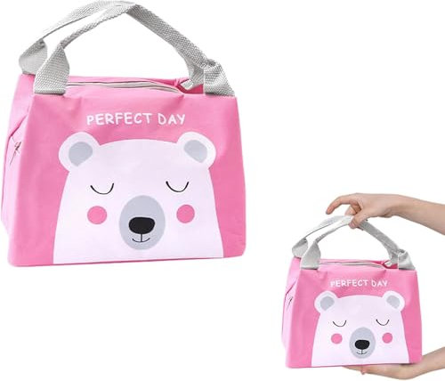 Rakiuty Bolsa Térmica Almuerzo Niños,Bolsa Almuerzo (Rosa)