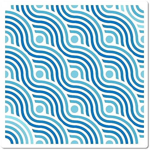 GORGECRAFT Wave Wall Texture Stencil Media Backgrounds Decorative Plastic Scallop Edge Border Templates Reusable Spray Paint Art Decor Templates for Furniture Painting on Wood Wall Home 18x18cm