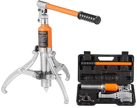 VEVOR Hydraulischer Zahnradabzieher, 5 t Maximale Kapazität, Radlager-Abziehtrenner, 2- oder 3-Backen-Abzieher, Vertikal & Horizontal, 228,6 mm Backen-Hydraulikabzieher mit Koffer zum Ziehen