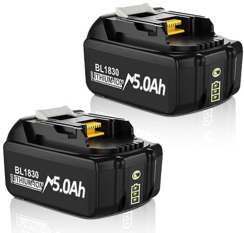 2 Pack 18V 5.0Ah BL1850B Battery Compatible with 18V Batteries BL1850 BL1830 BL1850B BL1830B BL1860B BL1860 BL1840 BL1820 BL1835 BL1845 LXT-400