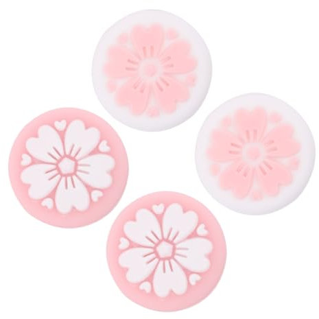 UPKOCH 4pcs Rose Pink Joystick Cap Silicone Protective Grip Button Cover Controller Thumb Stick Caps Soft Joystick Cover Skin
