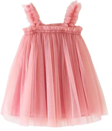 Xiaojiu Robe Bebe Fille Robe Paques Bebe,Filles Licorne Fantaisie Princesse Robe Cérémonie Bebe Fille Robe Ceremonie Bebe Fille Rose Poudré Robe Rose Poudré Bebe Jupe Tulle Bebe Fille 1an 3-4 Ans