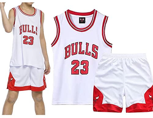 Qkydky Kinder Basketball Trikot Set - Atmungsaktiv, Leicht & Langlebig - Perfekt für Training & Spiele - Verschiedene Größen & Farben - Ideal für Jungen & Mädchen(Weiß,XXL,für 11-14 Jahr)