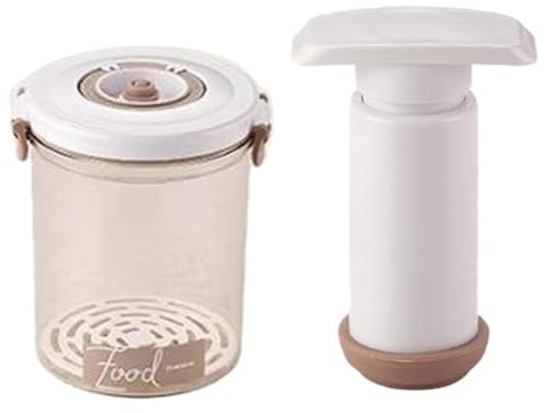 melairo Vacuum Containers for Food Storage with Manual Pump, Portable Pantry Universal Vacuum Sealer 1.45L