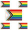 Pin Regenbogen Flagge stolz Hillylolly 5 Stück Regenbogen Pins Set, Gay Pin Metall, Regenbogen Anstecker Lgbtq, Pride Brosche, Brosche Flagge, anstecker für Kleidung und Blazer (Progress Pride)
