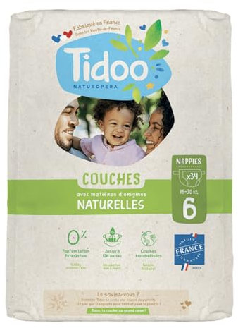 Ökologische Windeln, T6, 16-30 kg, Jumbo-Packung mit 34 Windeln