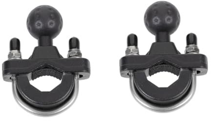 Angoily 2pcs Motorcycle Phone Holder Mount U-bolt Bike Mount for Handlebar Ball Base for Navigation and Smart Devices Easy Installation and High Strength Design