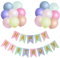 Macaron Luftballons Geburtstag Dekoration Set, Happy Birthday Deko Banner Party Set für Mädchen Junge Dekorationen (MKL)
