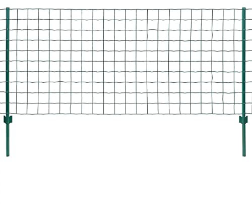 Sufrk Euro-Zaun, Stahl, 20 x 0,8 m, Grün, Gartenzaun, Gartenzaun, Pforte