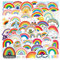OIGWBPH 50 Stück Regenbogen Aufkleber,Wasserflaschen bunte Abziehbilder Regenbogen wasserfest Vinyl Aufkleber Boho ästhetische Aufkleber Regenbogenbrücken Aufkleber Dekor für Laptop Gepäck Computer