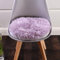 Luxuriöses rundes Schaffell-Sitzkissen, superweiches Fell-Stuhlkissen für Büro, Schreibtisch, Autositz oder Hocker, rutschfest, natürlicher Wollteppich, Lila, 50 cm Durchmesser