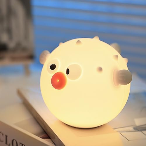 Almaxi Clownfisch Nachtlicht Kinder Silikon, Nachtlicht Baby Stilllicht dimmbar 7 Farbwechselmodi und Dimmbar, Timer für Nachtlampe Kinderzimmer Deko, Baby Geschenk Mädchen