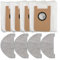 BlissfulAbode Lot de 8 kits de rechange pour aspirateur robot Ultenic pour T10 Lite – Comprend 4 chiffons et 4 sacs à poussière pour un nettoyage efficace