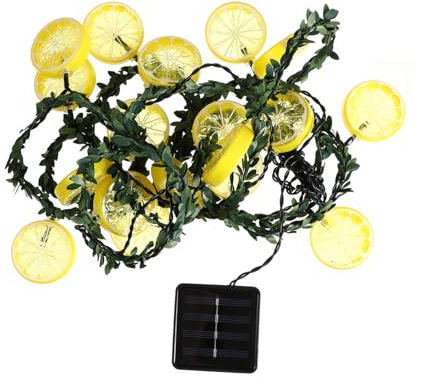 SOLUSTRE 1 Stück Solar Rosenlicht Zitronenlampe Farbe Solar Terrassenlichter Party Dekoration Mit Gefälschter Zitrone LED Zitronen Solarlichter Solarlichter Dekorative Rebe
