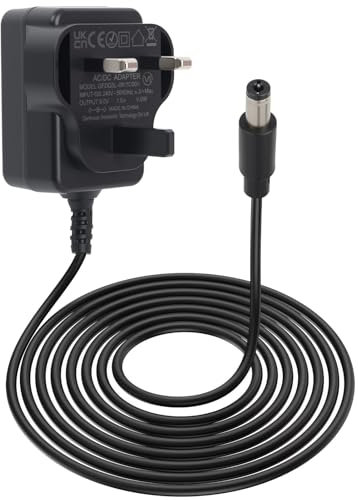 9V DC 1A Guitar Pedals Power Supply Adapter, 5.5 * 2.1mm Jack Center Negative Tip DC Wall Charger for Effects Pedals Stompbox Keyboards