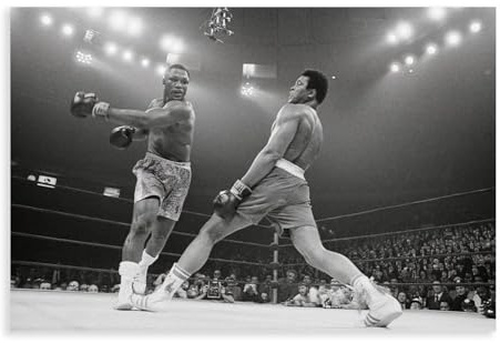 FKBALCZ Leinwandposter Muhammad Ali gegen Joe Frazier, Wandkunst, Dekordruck, Bild Gemälde für Wohnzimmer, Schlafzimmer, Dekoration, 30 x 45 cm