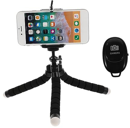 iplusmile Treppiede per Telefono e Fotocamera in con Supporto e Esterna per Uso Desktop Resistente e Facile da Usare