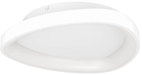EGLO LED Deckenlampe Moggiona, Deckenleuchte mit Fernbedienung | Lampe Decke dimmbar, Kunststoff und Metall in Weiß, warmweiß-kaltweiß, Ø 35 cm