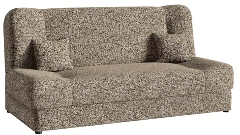 Mirjan24 Schlafsofa Jonas, Sofa mit Bettkasten und Schlaffunktion, Bettsofa, Dauerschläfer-Sofa, Schlafcouch, Materialmix, Couch vom Hersteller, Wohnlandschaft (Bella 10)