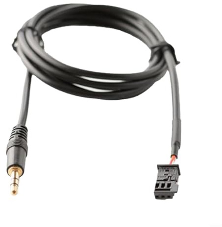 MKTOLHUS Cavo di ingresso audio AUX per Mercedes-Benz Classe E 2004-2008 per SLK 2005-2008 con navigatore, adattatore stereo per auto, cablaggio nero