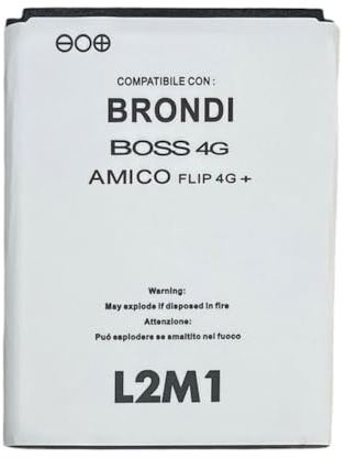 L2M1 Batteria per Brondi Boss 4G Li-ion 3.7V 1500mAh 5.5Wh