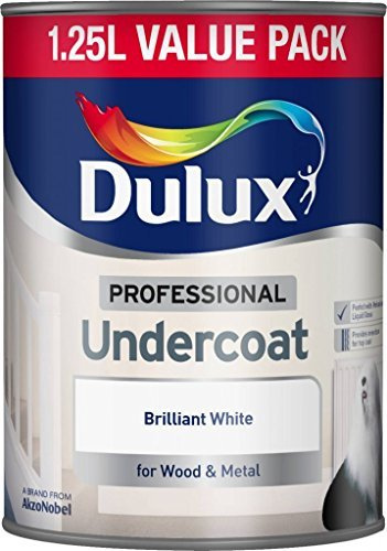 Dulux Professional Undercoat Paint, 1.25 L - Pure Brilliant White by Dulux
