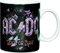AC/DC Kaffeetasse Rock oder Bust, Porzellan, schwarz, 8 cm