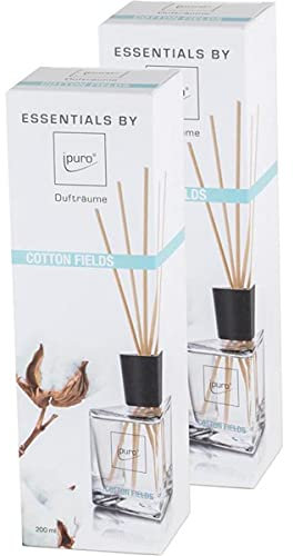 Ipuro Raumduft - Cotton Fields 200ml Dufträume (2er Pack) - Vanille mit floralen Noten - blau