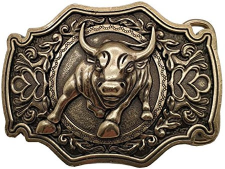 Xwest 3D Bull Bronze Belt Buckle Western Metal Cowboy Gürtelschnallen