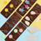 BUZIFU 5 Pcs Moule à Sucette en Silicone Anti-adhésif avec 100 Bâtons Moule à Bonbon 5 Modèles Différents Moule Chocolat 3D sans BPA pour Chocolats Bonbons Glaçons Patisserie Gelée - marron