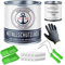 Barniz de protección para metal, color blanco perla RAL 1013, pintura metálica, color blanco, pintura metálica, pintura protectora con juego de pintura (X300) y dilución (1 L) (1 L)