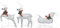 vidaXL Rentiere Schlitten Weihnachtsdekoration 60 LEDs Outdoor Rentierschlitten Weihnachten Deko Weihnachtsbeleuchtung Garten Silbern