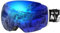 OutdoorMaster Unisex Skibrille PRO Damen Herren mit wechselgläsern, 100% UV-Schutz Schneebrille Skibrille für brillenträger, Anti-Nebel Snowboard Brille Ski Goggles für Jungen und Mädchen