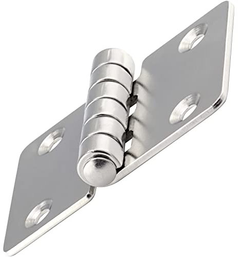 OPIOL QUALITY®Scharnier 90x60x3mm aus Edelstahl A2 V2A (1 Stück) Scharniere Steckverbinder Edelstahlscharnier Türband Aufschraubband Türscharnier Möbelscharnier