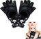 DURANTEY Mädchen Studded Gloves Punk-Handschuhe mit Nieten, Schwarz, 138.5cm