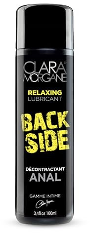Clara Morgane Back Side | Gel Lubrifiant Sexuel Intime, Parfait pour l'usage d'un sextoy en couple (Homme et Femme) plug anal, masturbateur masculin | 100 ML Decontractant Anal