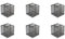 OSCO Silver Wiremesh Square Pen Pot | 6 pack | 4 Sections | Pencil Holder | Desk Tidy | Office Organiser | Makeup Storage | Cosmetics Display | H10.5 x W10 x D10 cm |