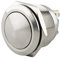 SeKi Pulsante in acciaio inox, diametro 16 mm, a forma di testa bombata, attacco a vite; pulsante campanello