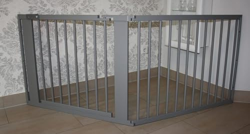 Schutzgitter Absperrgitter Türgitter Treppenschutzgitter 117 bis 363 cm grau (183cm)