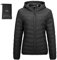 Outdoor Ventures Damen Steppjacke Leichte Packbare Übergangsjacke Warme Winterjacke mit Kapuze für Frauen Gefüttert Pufferjacke mit Taschen für Freizeit Wandern Reisen Schwarz XL