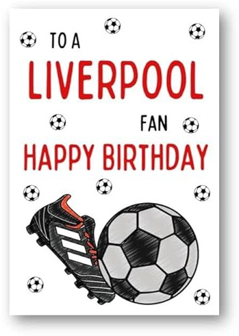 Second Ave Liverpool Fußballfan, für Erwachsene, Kindergeburtstag, Grußkarte