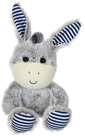 GIPSY TOYS - Kuscheltier Les Marinières 24 cm grauer Esel mit blauen Streifen - Kuscheltier für Kinder - - Grau, blaue Streifen071606