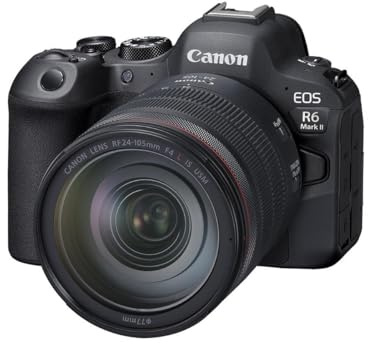 Canon EOS R6 Mark II Mirrorless Camera RF24-105mm F4 L USM Lens Kit, Hybrid Full-Frame Camera, 24.2 Megapixel CMOS Sensor. Photo and Video Camera Capabilities, RF Mount, Black