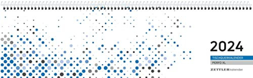 Tischquerkalender Perfo XL blau 2024 36,2x10,6
