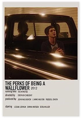 EDSC Filmposter The Perks of Being A Wallflower, Vintage-Poster, Schlafzimmer, Dekoration, Sport, Landschaft, Büro, Raumdekoration, Geschenk, ungerahmt: 30 x 45 cm
