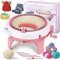 Strickmaschinen, Kinder-Strickmaschine, 40 Nadeln, Webstuhl mit Reihenzähler, intelligentes Weben, rundes Brett, drehbares Doppelstrick-Set für Erwachsene und Kinder, 40 Nadel-Strickmaschine (ohne