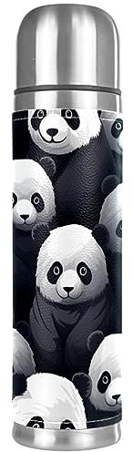 Tazza termica da viaggio in acciaio inox con coperchio per uomo e donna – Bamboo Panda